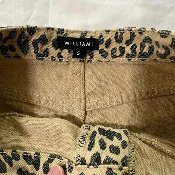 William B Leopard Print Jeans Size S (26) Crop High Rise High Waist Mobwife - Picture 5 of 14